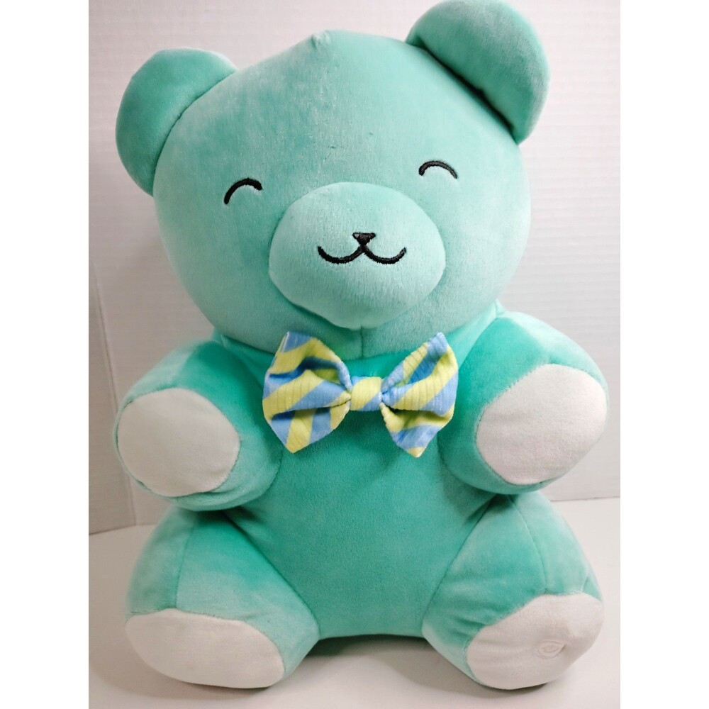 Green & White Bear Plush Stuffed Animal small spot on the left side of the foot